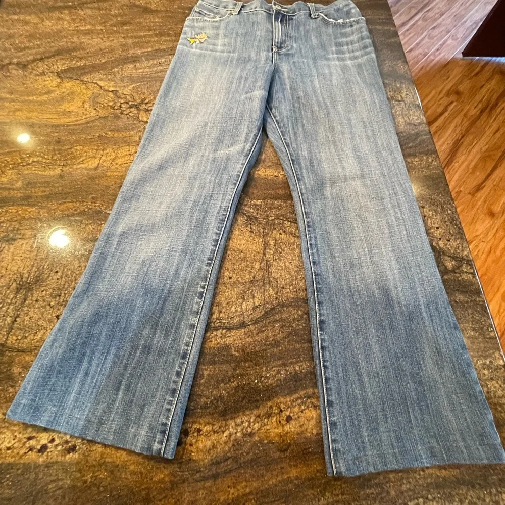 Zena Jeans‎ Embroidered with flowers, size 14